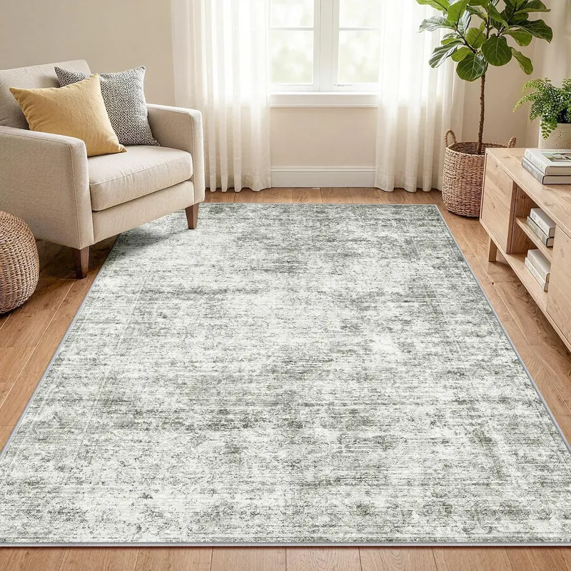 LIVELYGLOW 4×6 Washable Area Rug